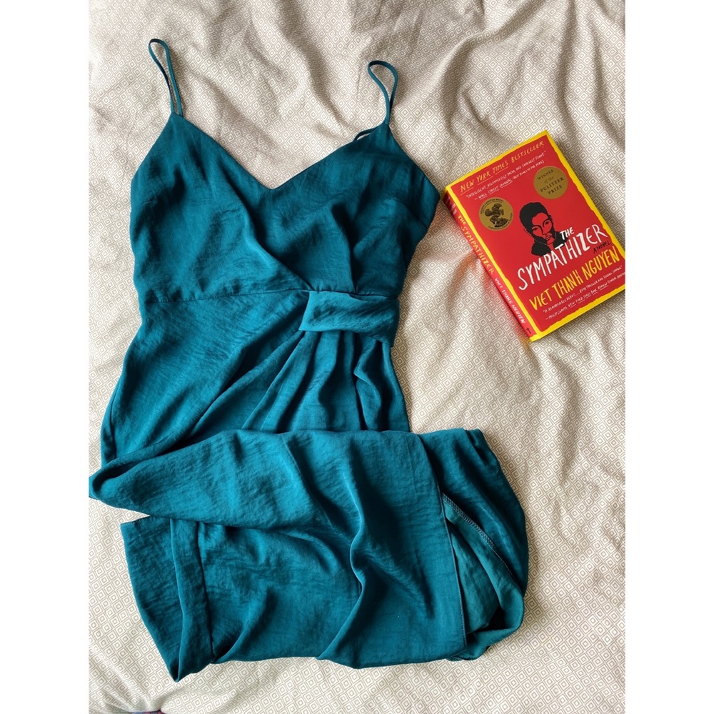 ASOS Hammered Satin Strappy Pencil Midi Dress